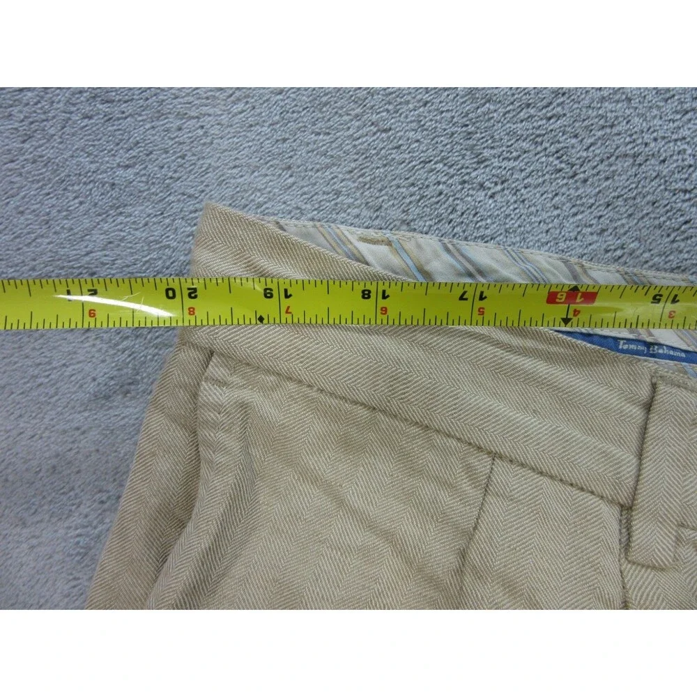 Tommy Bahama Pants Mens 42 (Actual 39 x28.5) Linen Silk Blend Chino Beige